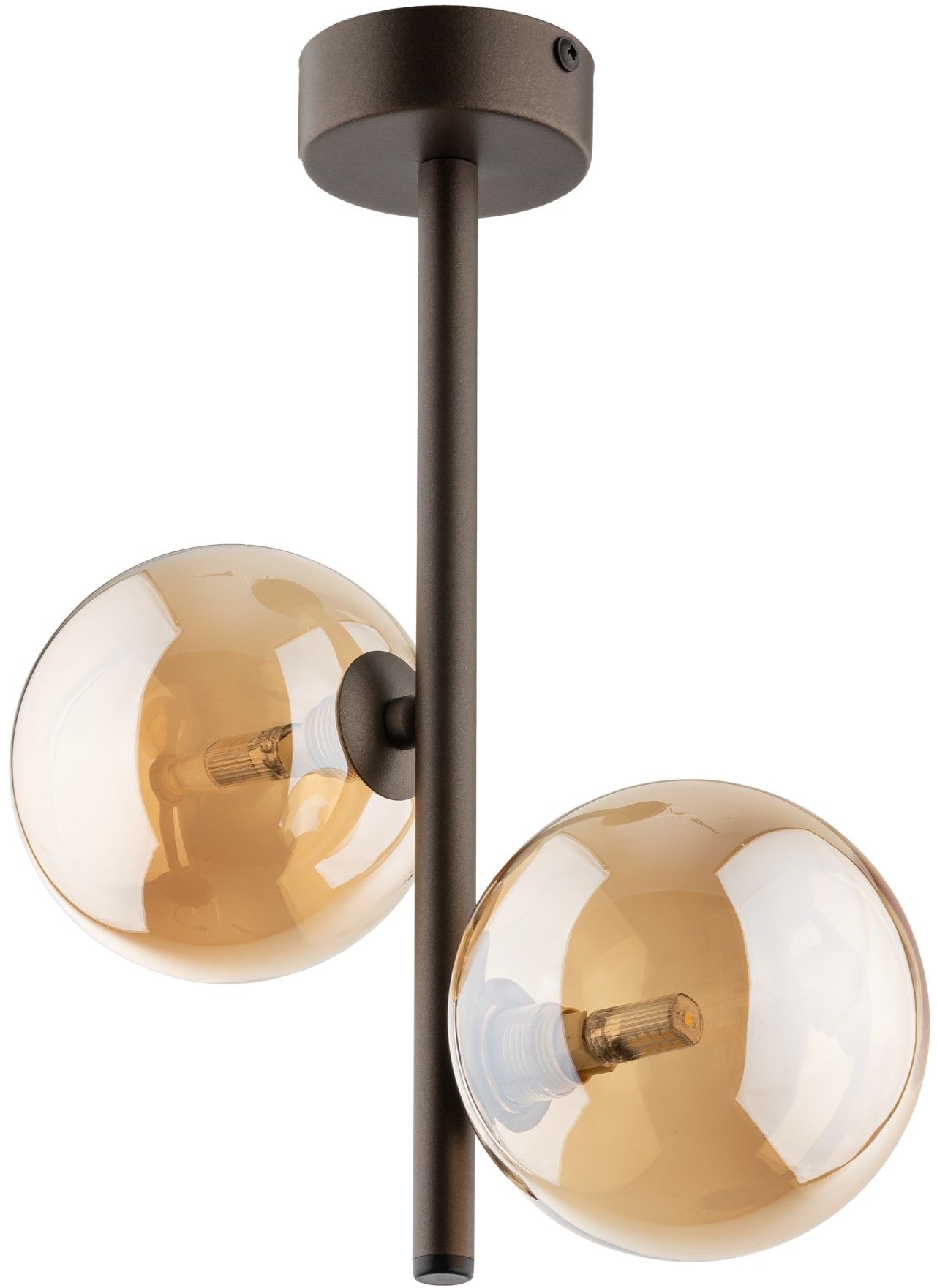 TK Lighting Esme lampa podsufitowa 2x6W brązowy 4528