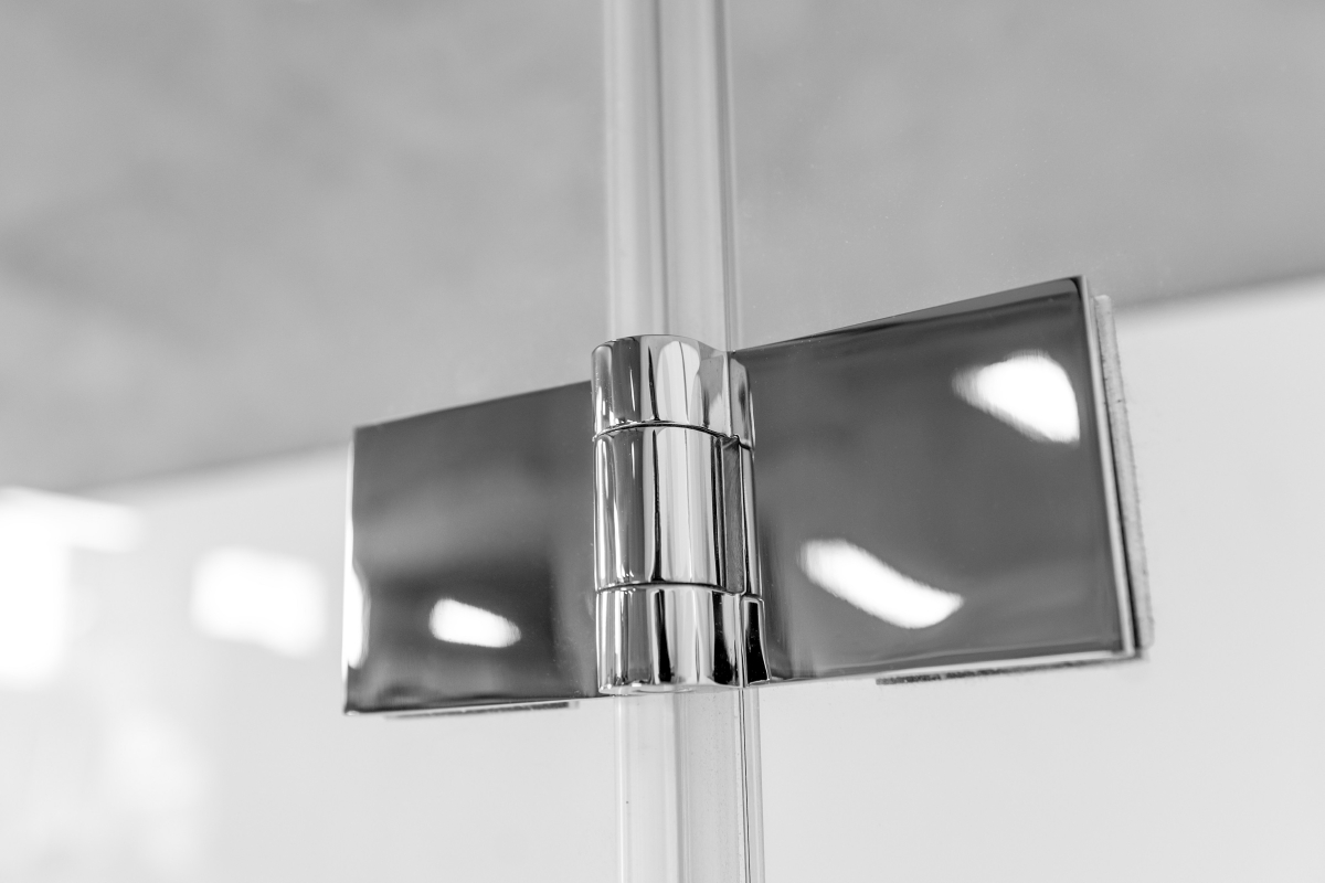 Besco Prestigio parawan nawannowy 80x150 cm dwuskrzydłowy szkło przezroczyste PP-2S