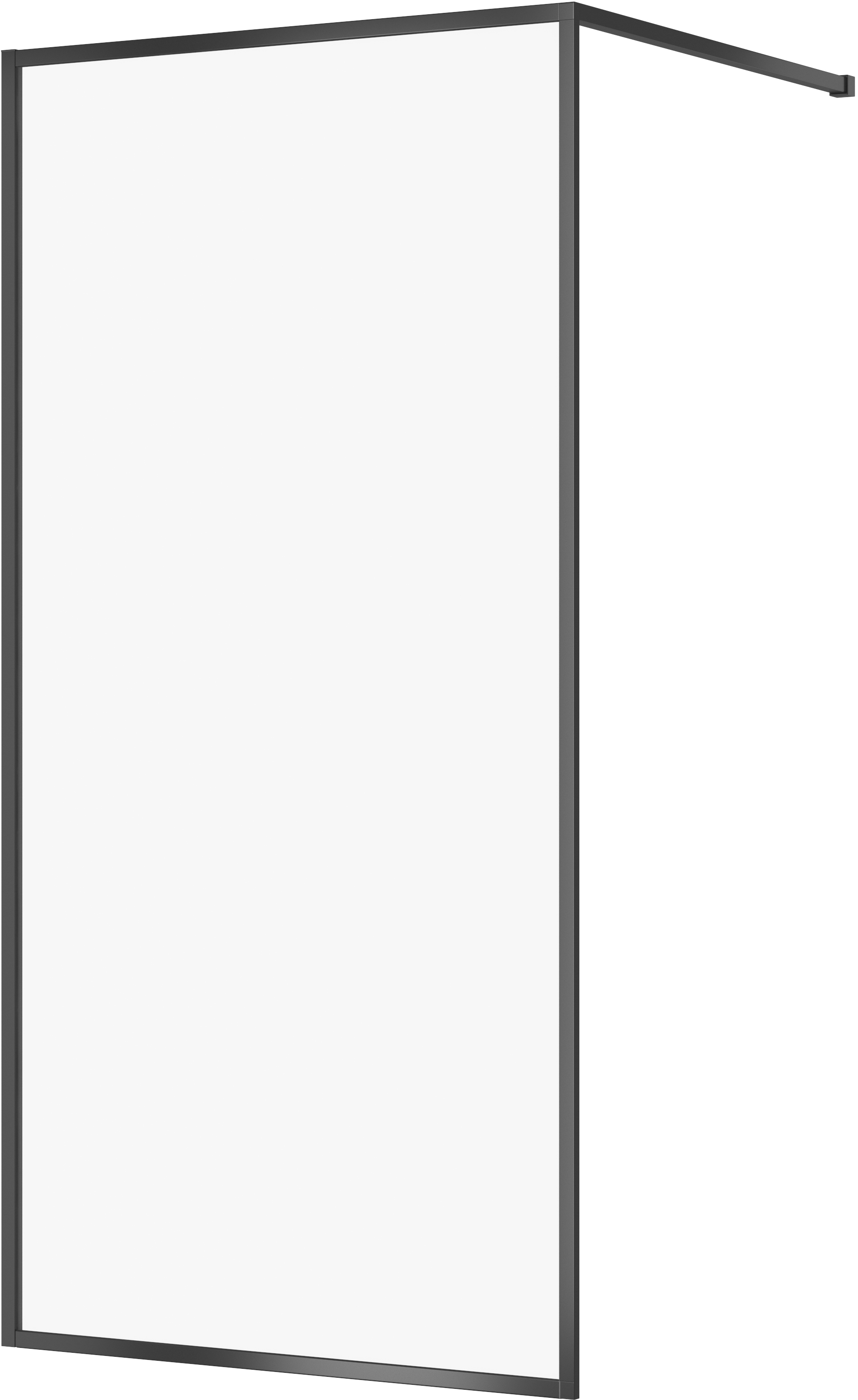 Cersanit Larga Walk-In ścianka prysznicowa 100 cm czarny/szkło przezroczyste S932-139