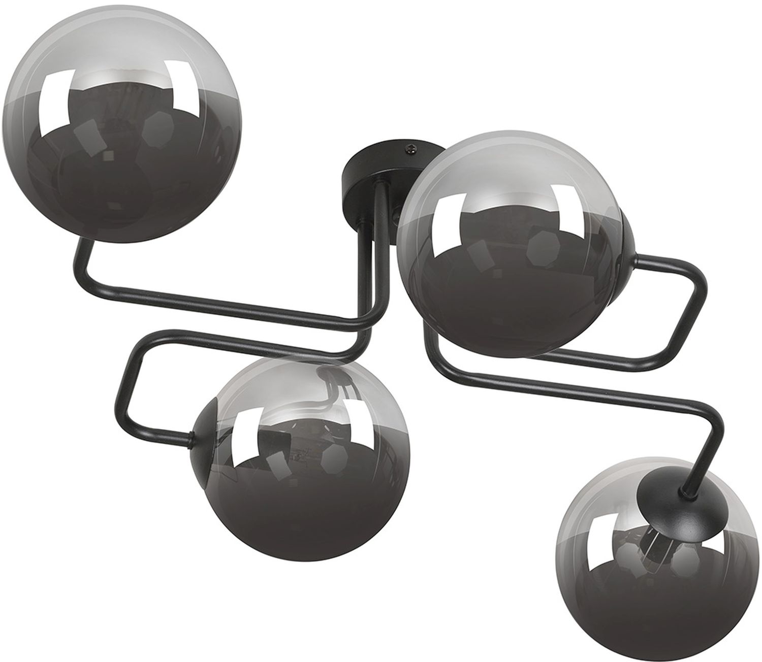 Emibig Brendi lampa podsufitowa 4x10 W czarna-grafitowa 832/4