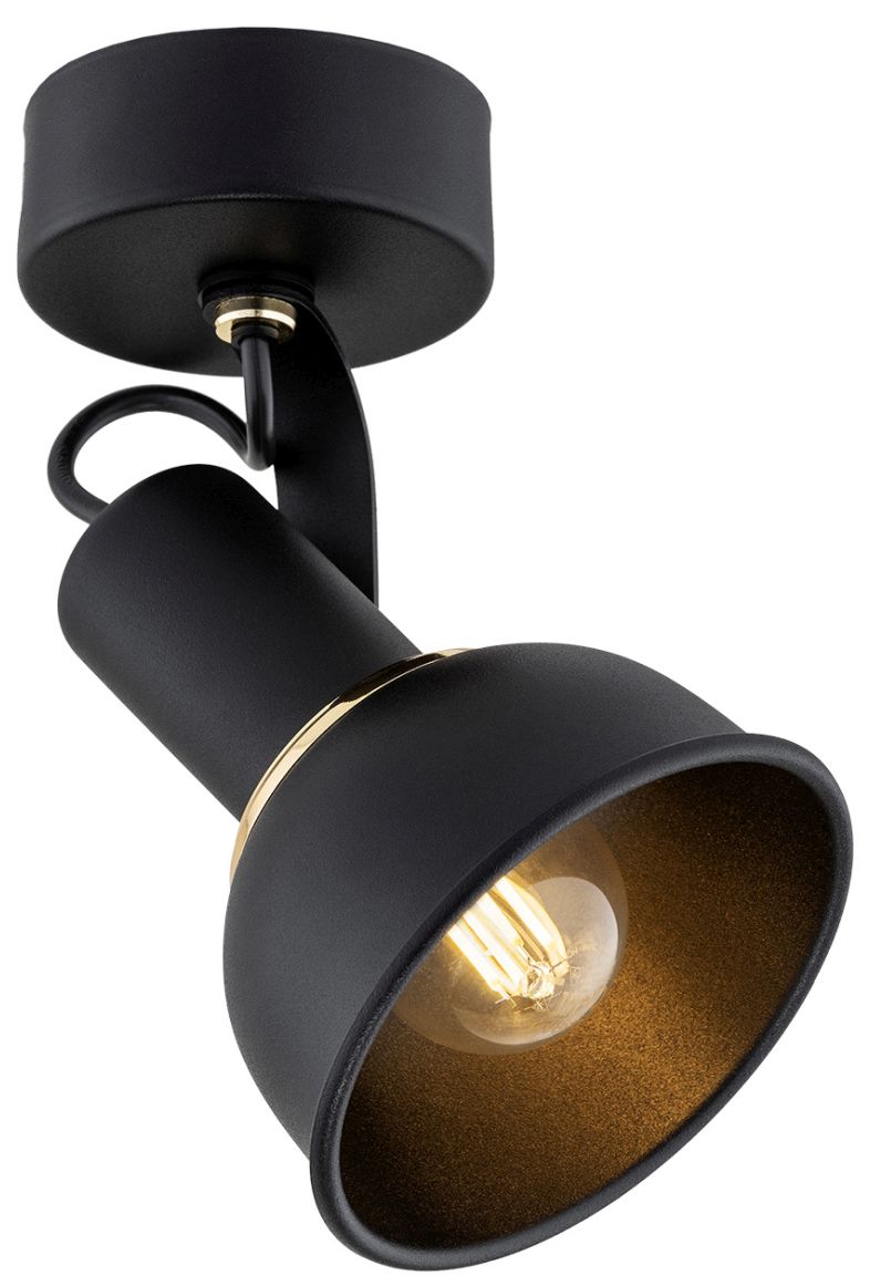 Argon Twist lampa podsufitowa 1x7W czarny/mosiądz 4900