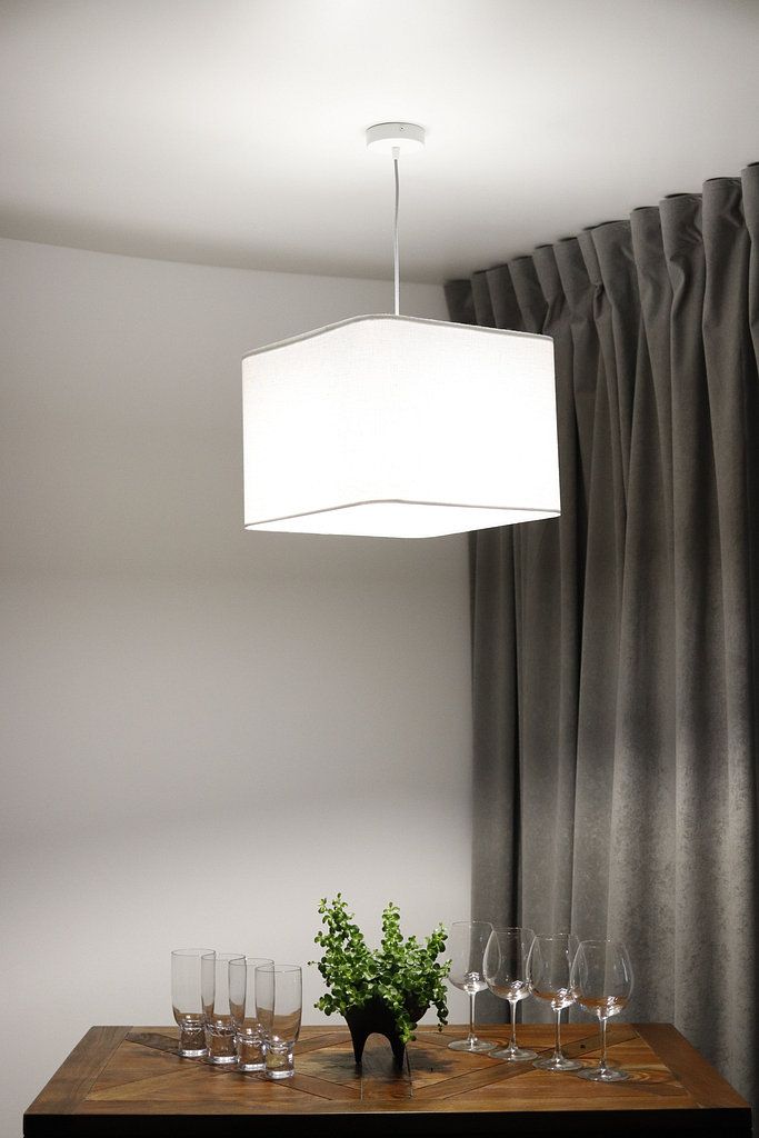 BPS Koncept Kwadro len light lampa wisząca 1x60 W biała KW-008-40W20