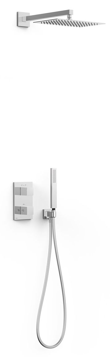 Tres Therm-Box zestaw prysznicowy podtynkowy termostatyczny z deszczownicą chrom 20225054 - Wysyłka w 24h