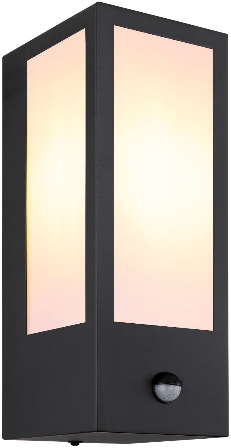 Globo Lighting Gundula kinkiet zewnętrzny 1x60W czarny mat/opal 31980OS