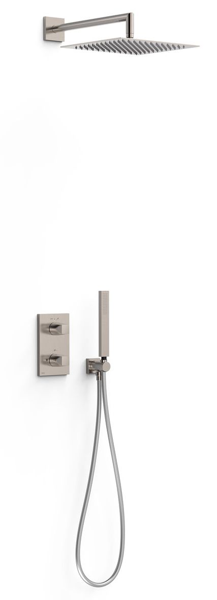 Tres Therm-Box zestaw prysznicowy podtynkowy termostatyczny z deszczownicą stal 21125004AC