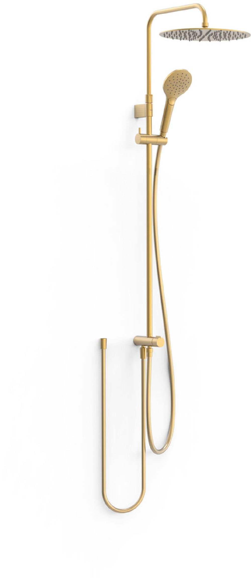 Tres zestaw prysznicowy ścienny z deszczownicą złoty 19063502OM