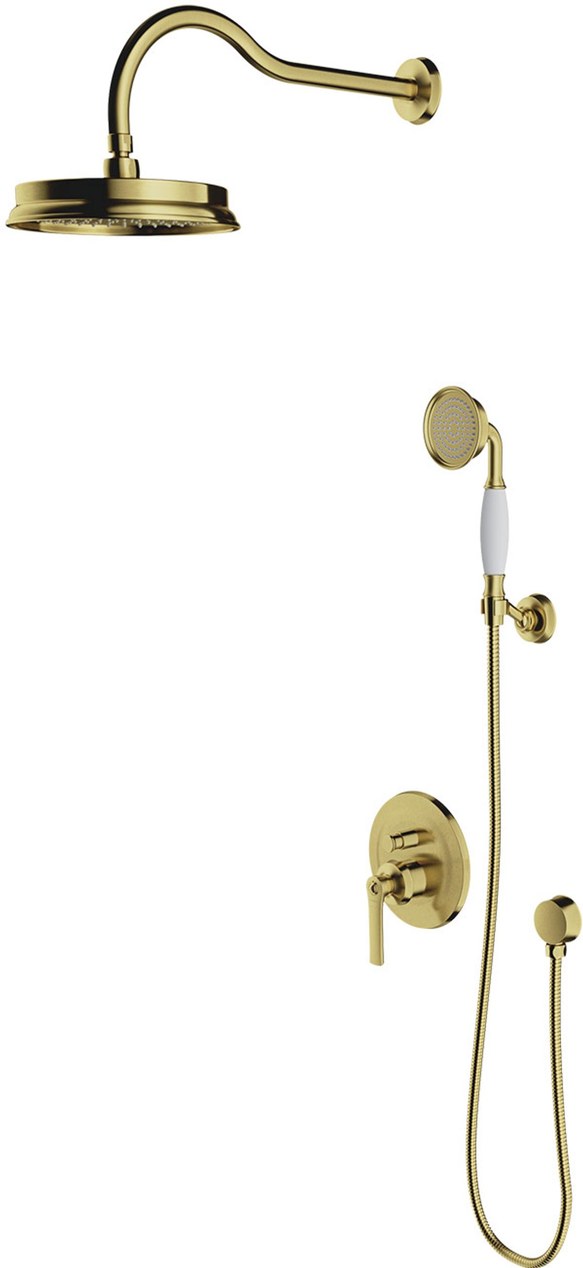 Omnires Armance zestaw prysznicowy podtynkowy z deszczownicą mosiądz szczotkowany SYSAM10BSB