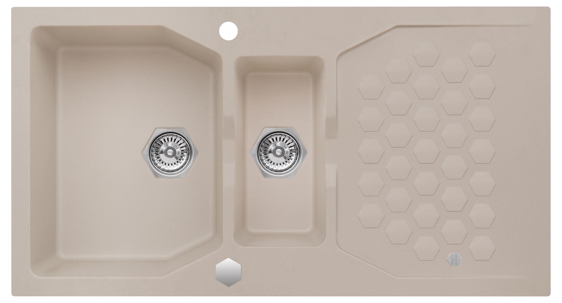 Alveus Sensual 70 zlewozmywak 1,5-komorowy 98x52 cm Granital Plus pebble-G02M 4307002