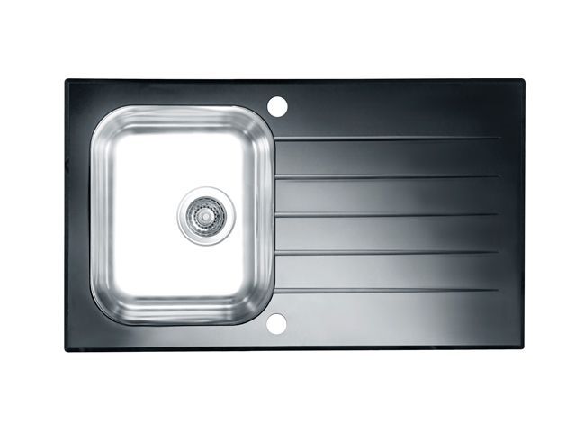 Alveus Glassix 10 zlewozmywak 1-komorowy 86x50 cm czarny 1099450