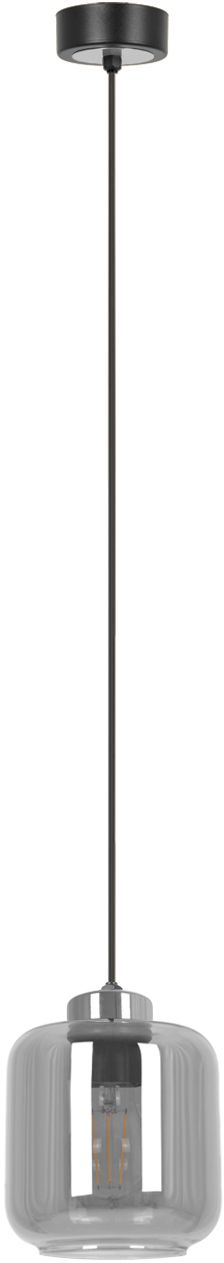 Kaja Piega lampa wisząca 1x15 W czarna-srebrna-grafitowa K-5515