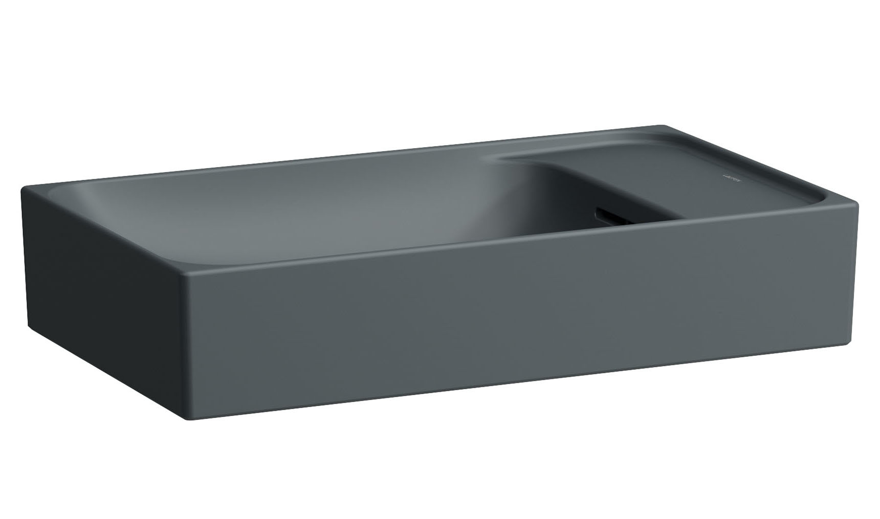 Laufen Meda umywalka 60x35 cm prostokątna nablatowa grafitowy mat H8121137581091