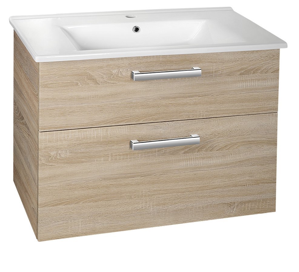 Aqualine Vega szafka 82 cm podumywalkowa wisząca dąb platin VG883