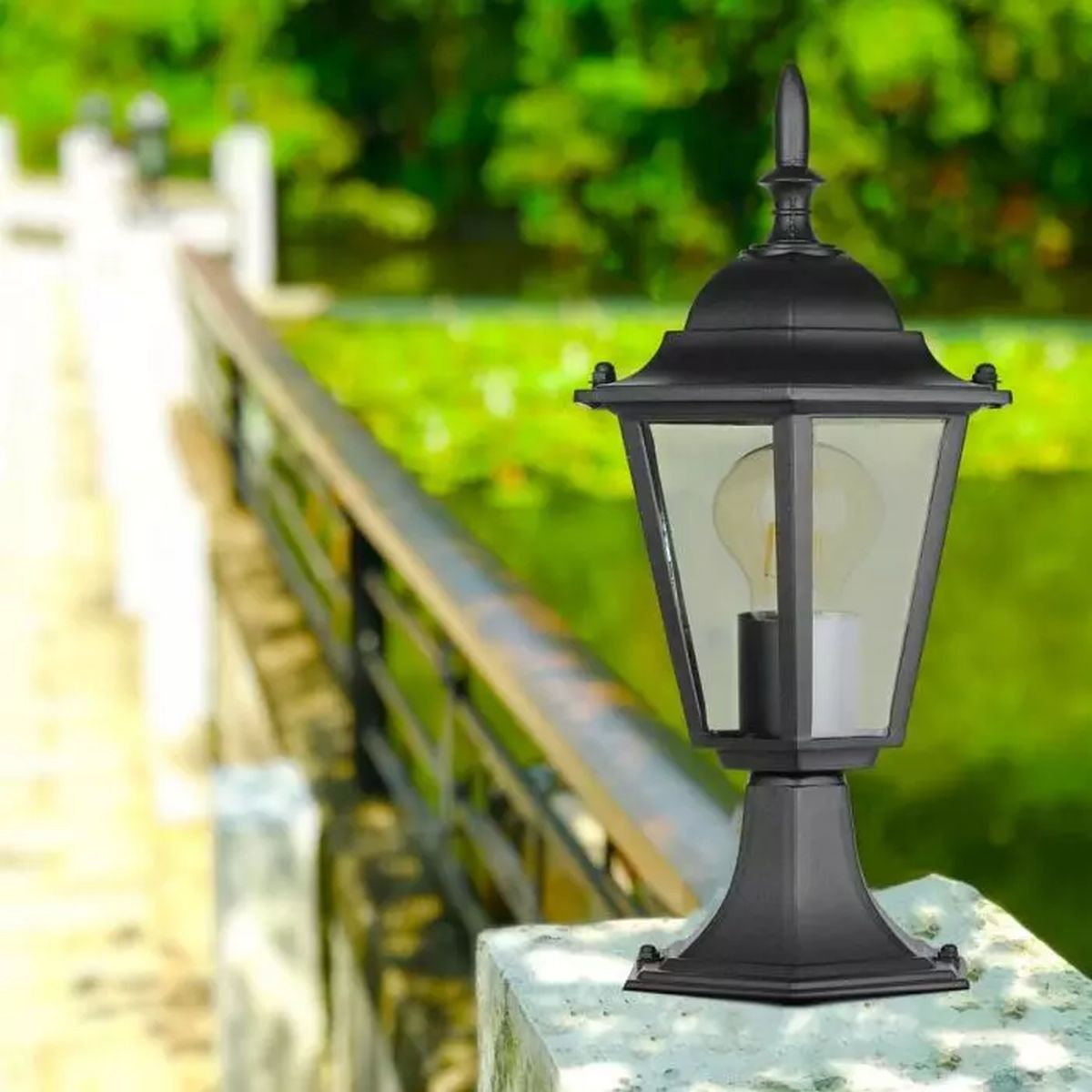 V-TAC lampa stojąca zewnętrzna 1x40W czarny mat 7074