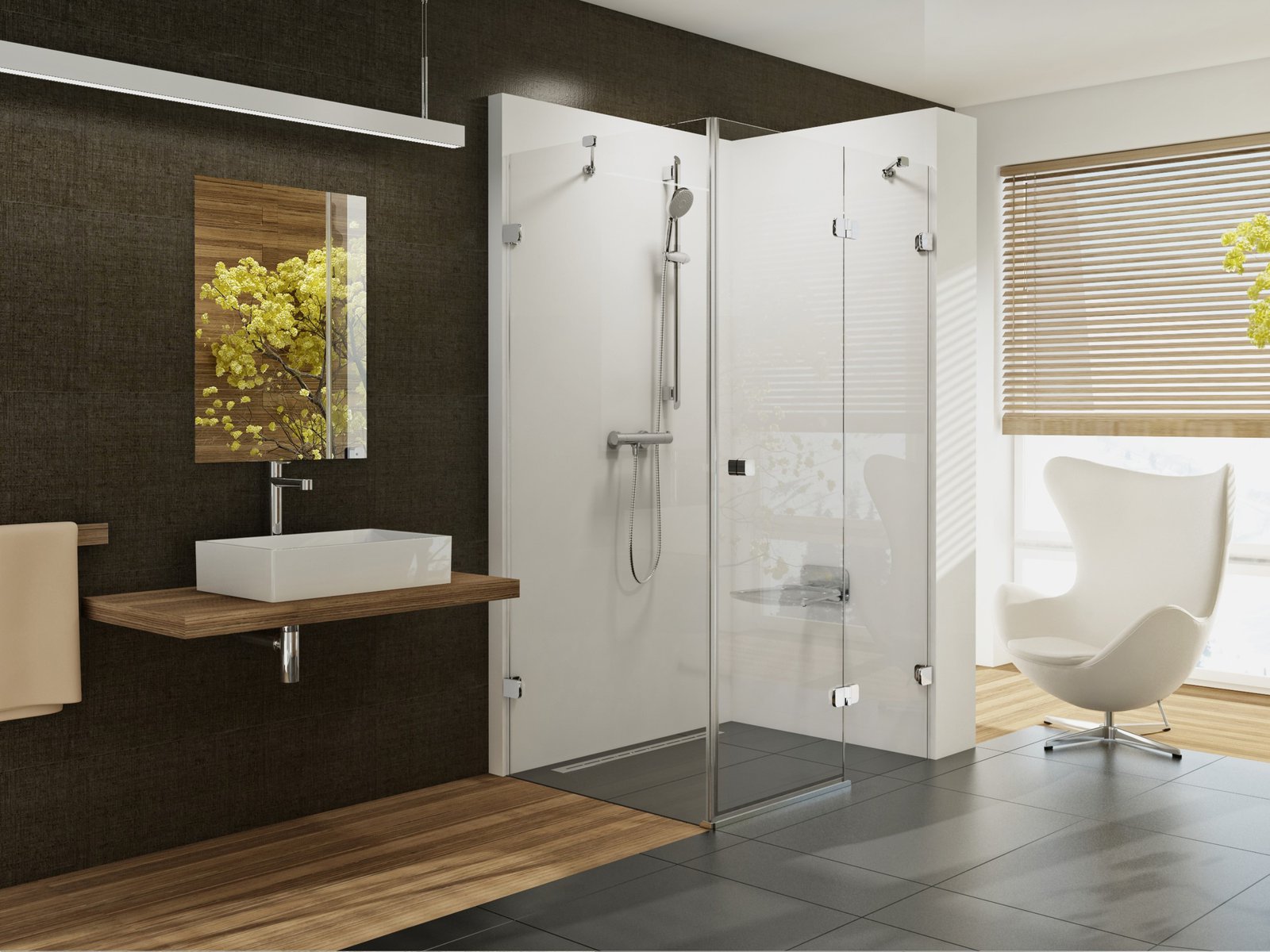 Ravak Brillant BSDPS-110/80 P kabina prysznicowa 110x80 cm prostokątna prawa chrom/szkło przezroczyste 0UPD4A00Z1