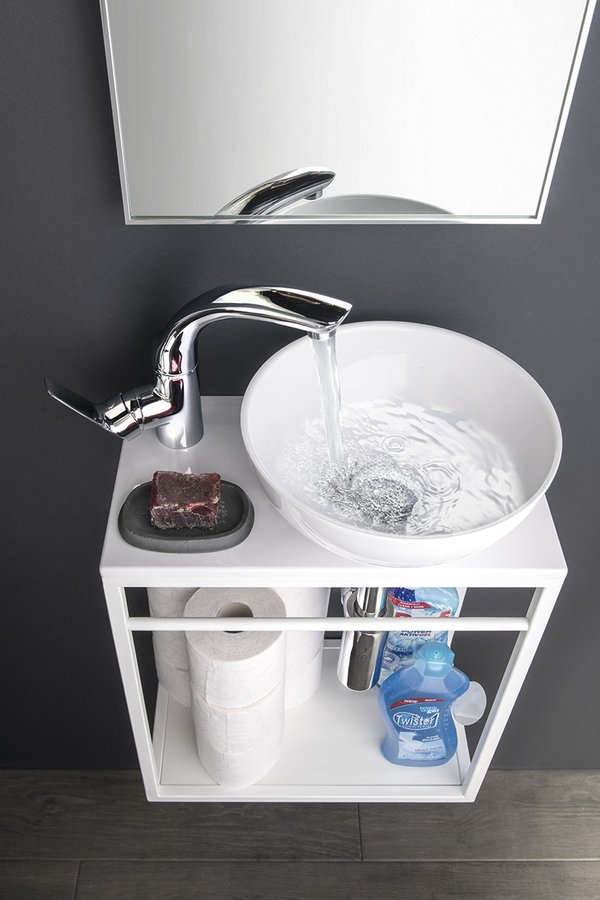 Sapho Small Aster umywalka 28 cm nablatowa okrągła biała AR499 - Wysyłka w 24h