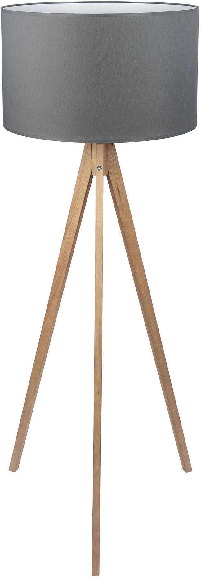 TK Lighting Treviso lampa stojąca 1x15W drewno/szary 5040