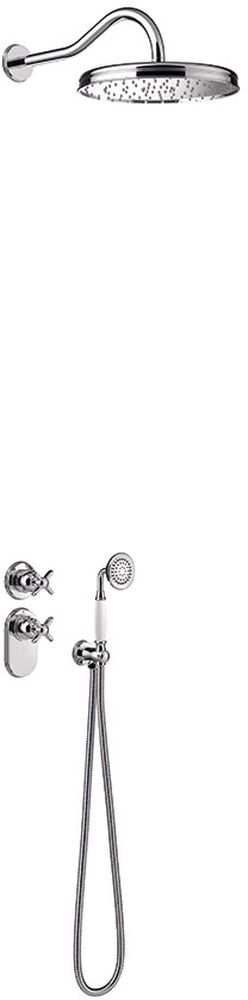 Tres Monoclasic zestaw prysznicowy podtynkowy termostatyczny z deszczownicą chrom 242.352.02