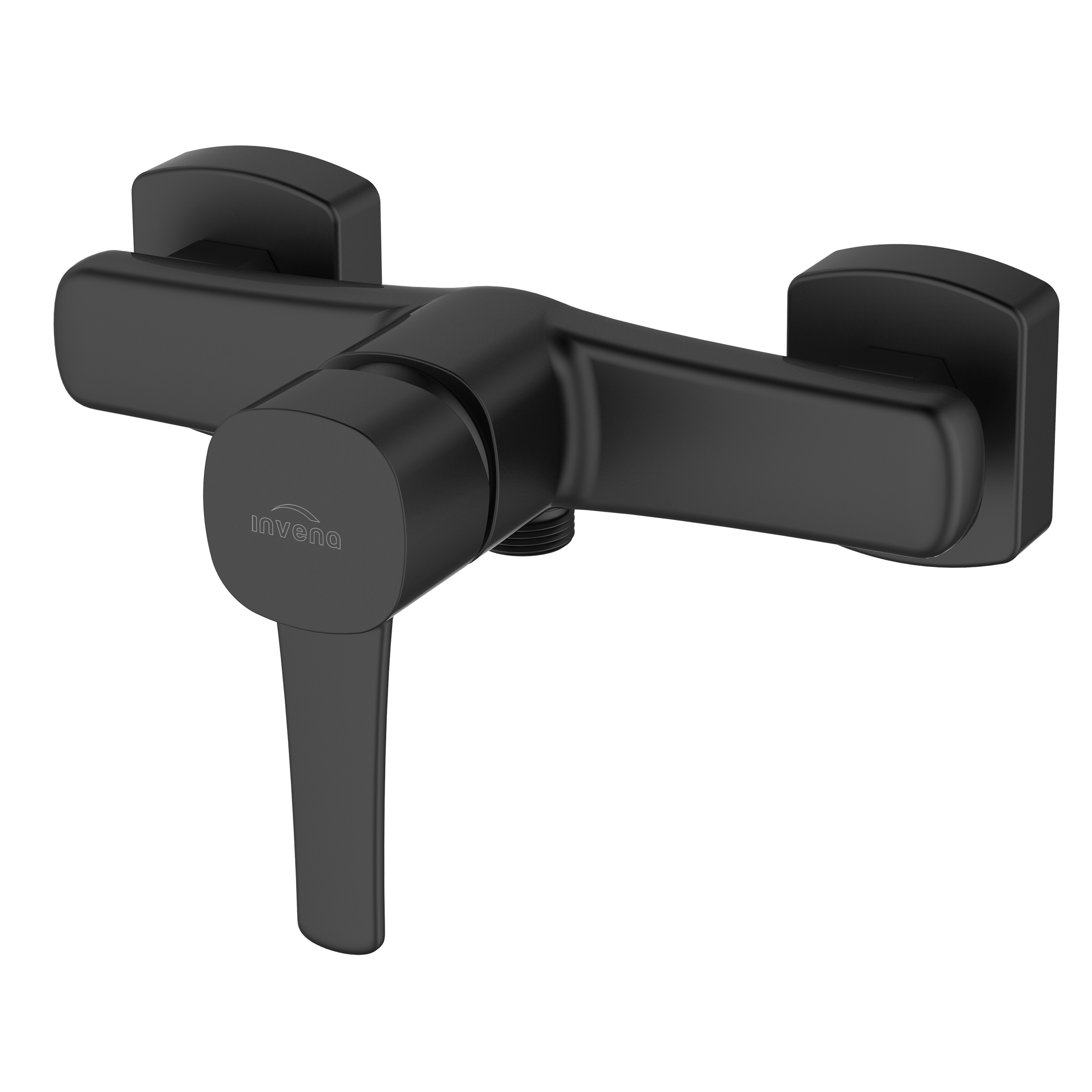 Invena Glamour bateria prysznicowa ścienna czarny mat BN-02-004