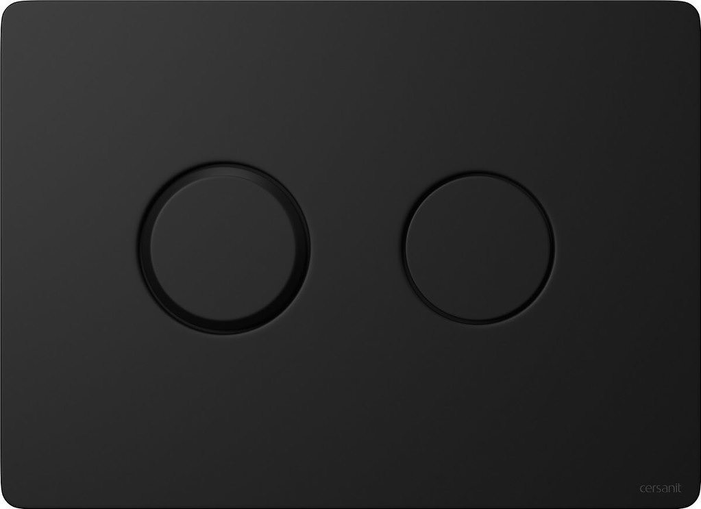 Cersanit Accento Circle przycisk spłukujący do WC pneumatyczny czarny mat K97-425 - Wysyłka w 24h