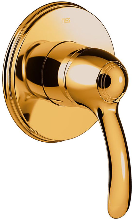 Tres Monoclasic bateria prysznicowa podtynkowa złoty połysk 242.177.01.OR