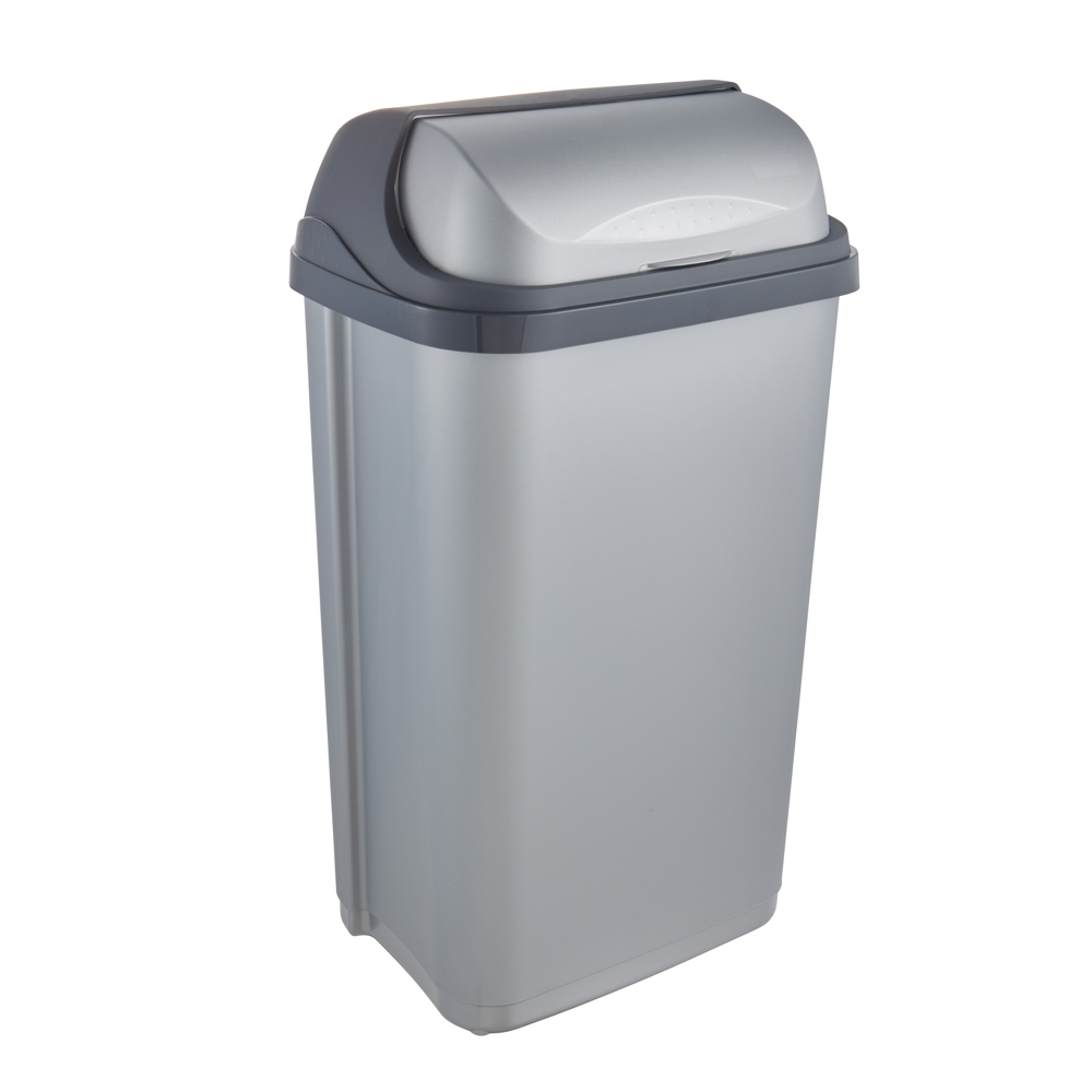 Keeeper Rasmus pojemnik na odpady 50 l z pokrywą jasnosrebrny 1045516000000