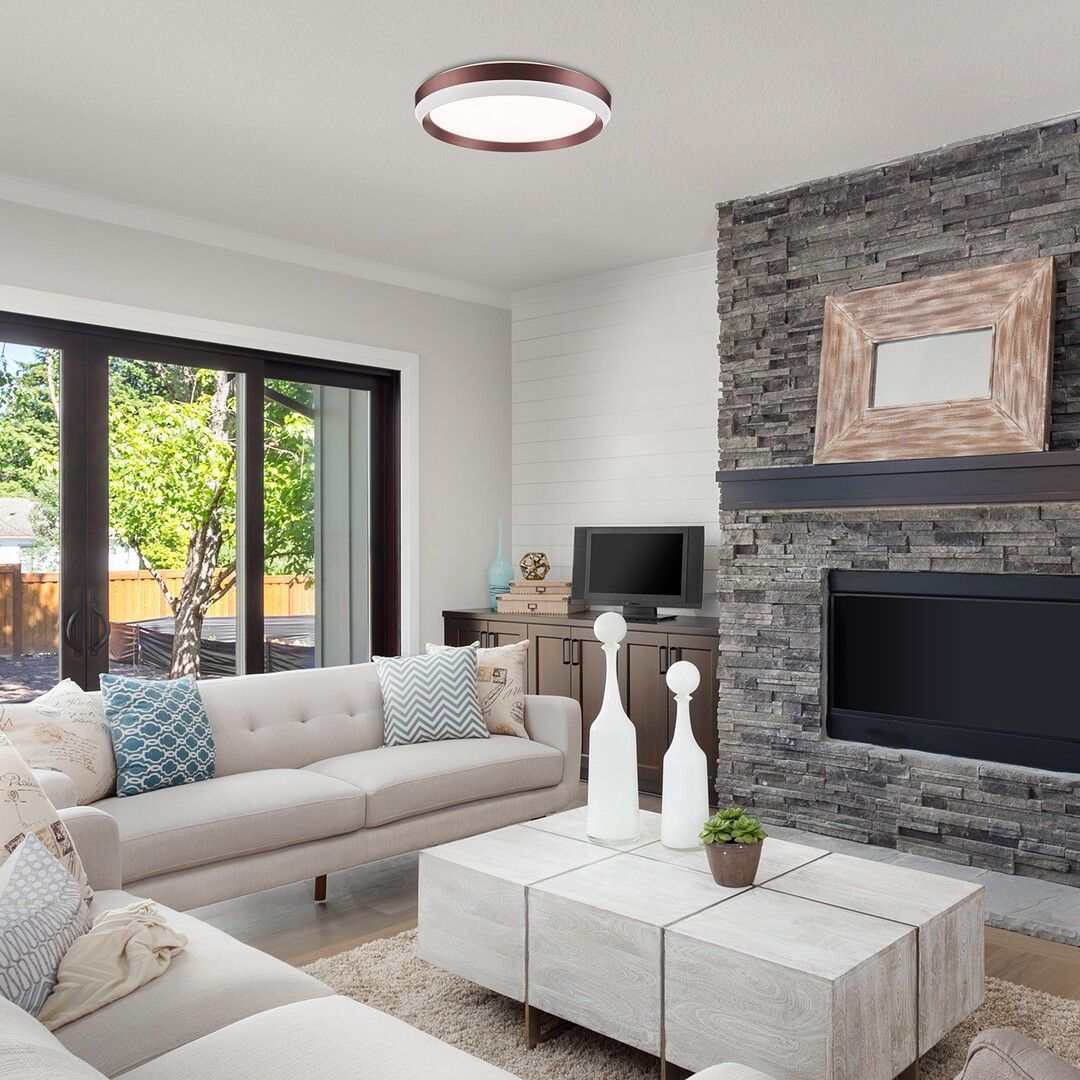 Rabalux Fontana plafon 1x24W LED biały/brązowy 71159