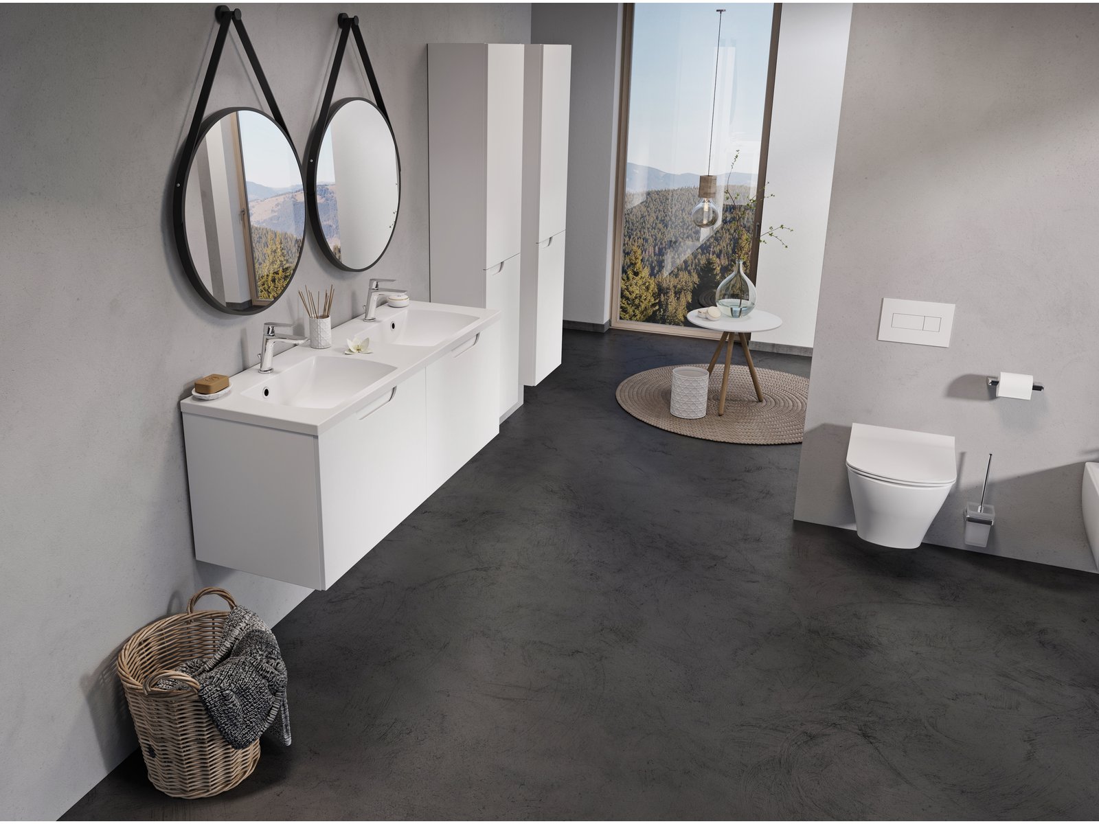 Ravak SD Classic II szafka 130 cm podumywalkowa wisząca biały połysk X000001482