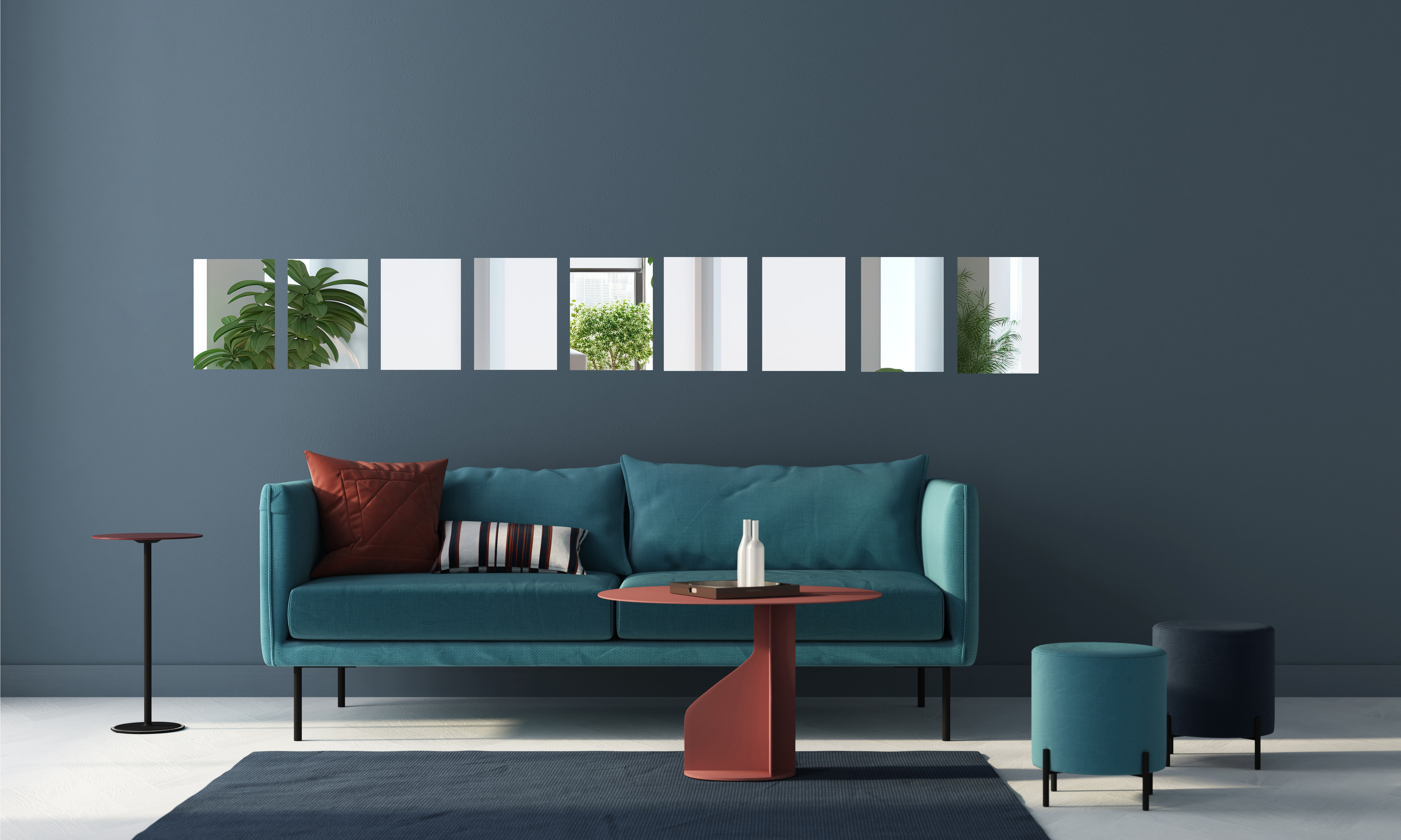 BD Art zestaw luster do przyklejania 21x30 cm 9-pak 301120000012