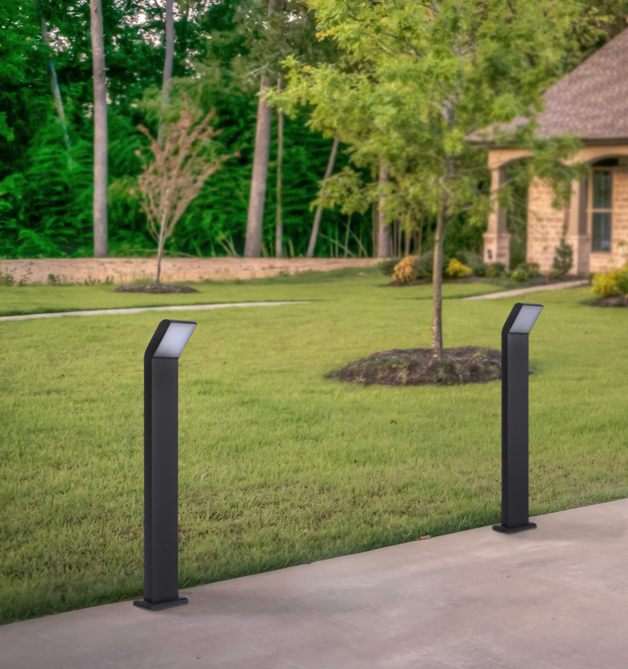 Kaja Vidar lampa zewnętrzna stojąca 24x0,5W czarna/biała K-8148