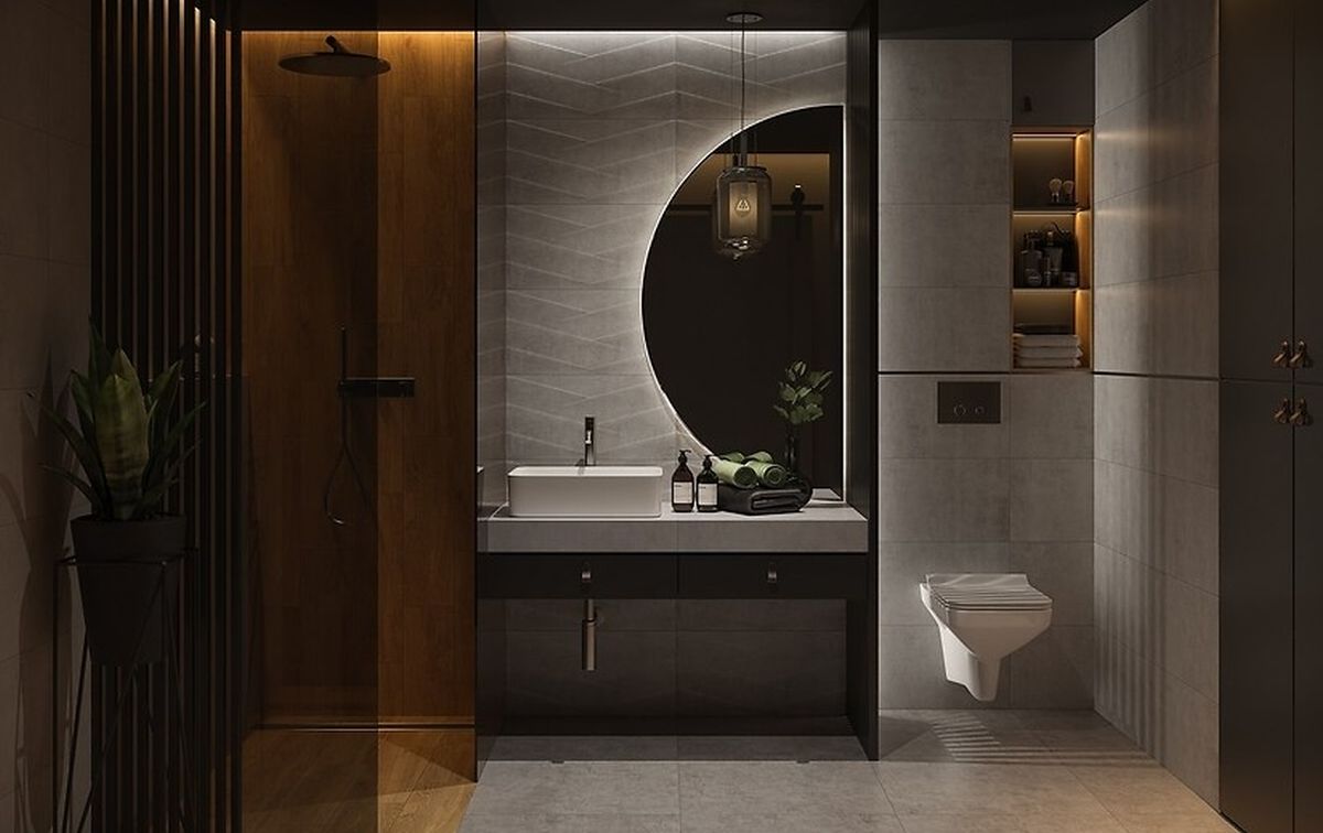 Cersanit Herra grey structure matt płytka ścienna 29,7x60 cm