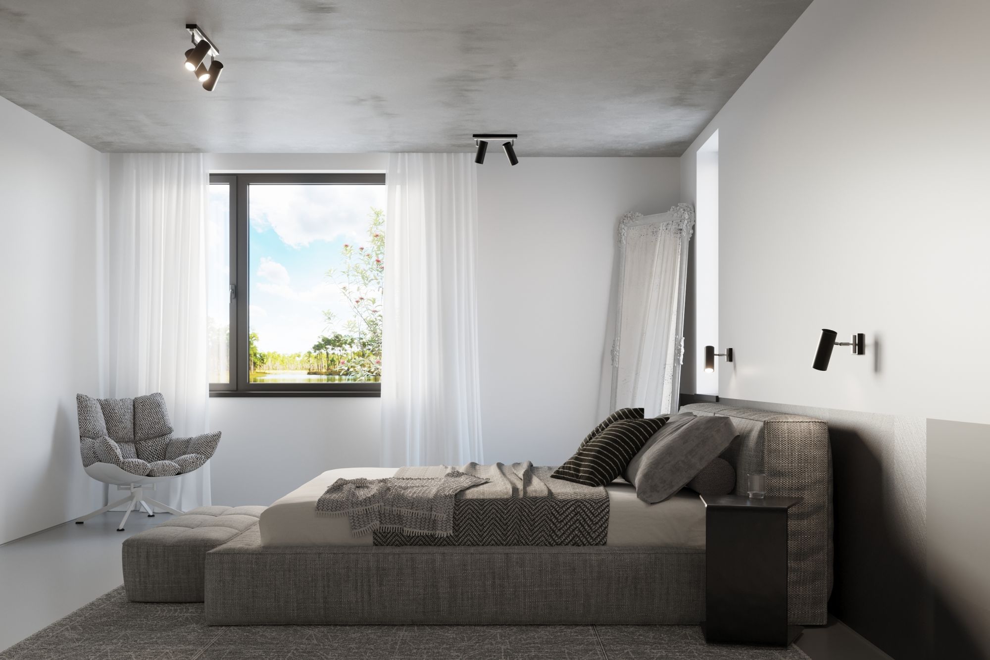 Sollux Lighting Direzione lampa podsufitowa 1x6W czarna SL.0499