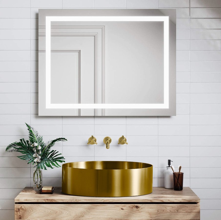 Sapho Aurum umywalka 38 cm nablatowa okrągła złoty mat AU201