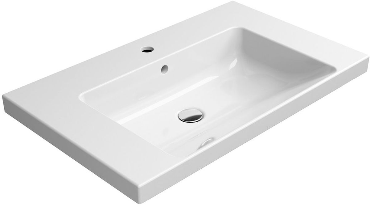 GSI Norm umywalka 80x50 cm prostokątna ścienna-meblowa biała 8634111