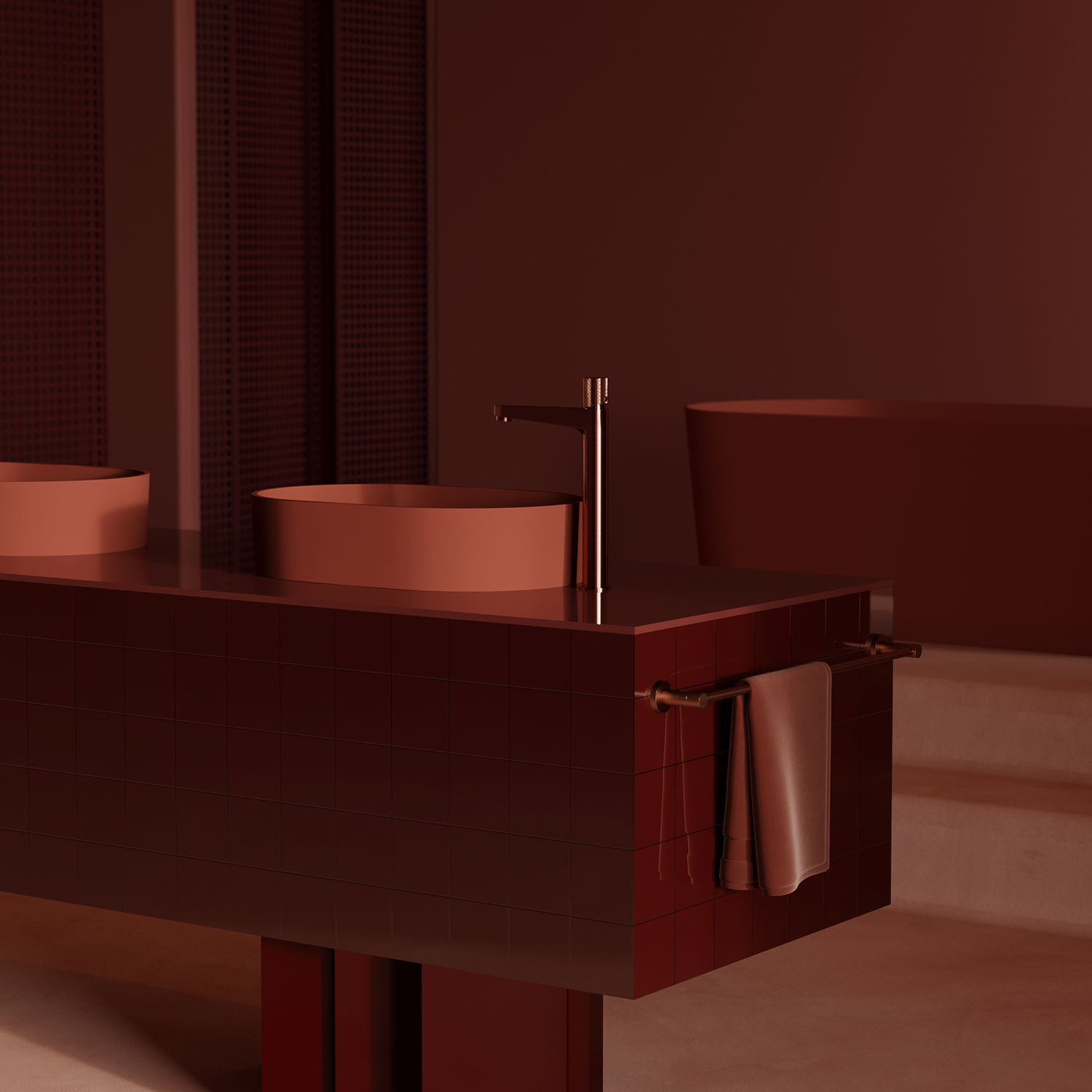 Omnires Modern Project drążek na ręcznik 60 cm miedź szczotkowana MP60216CPB - Wysyłka w 24h