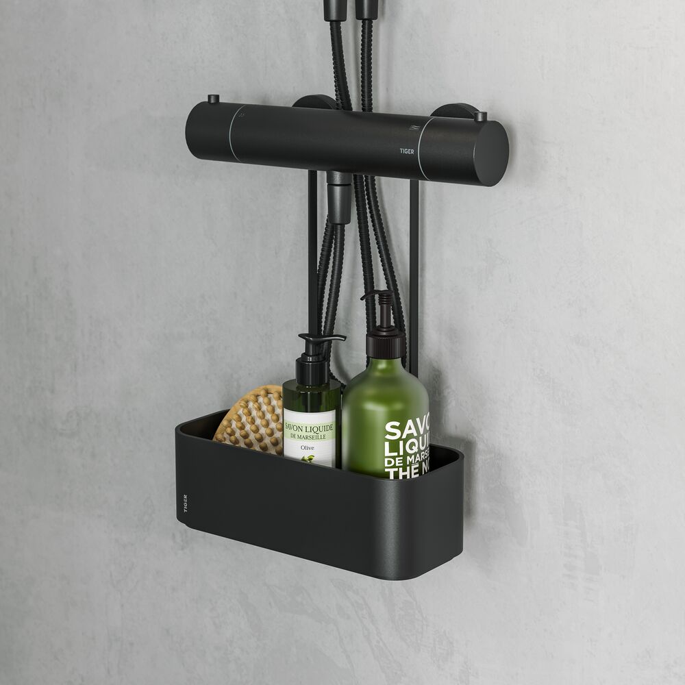 Tiger 2 store koszyk prysznicowy 25 cm czarny 800376 - Wysyłka w 24h