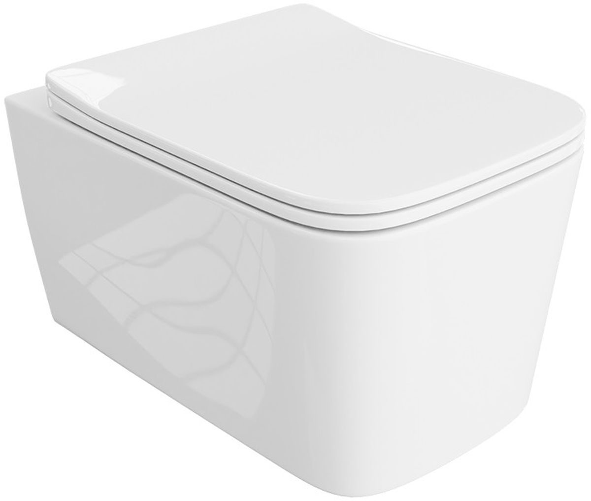 LaVita Murya miska WC z deską wolnoopadającą wisząca bez kołnierza biały połysk