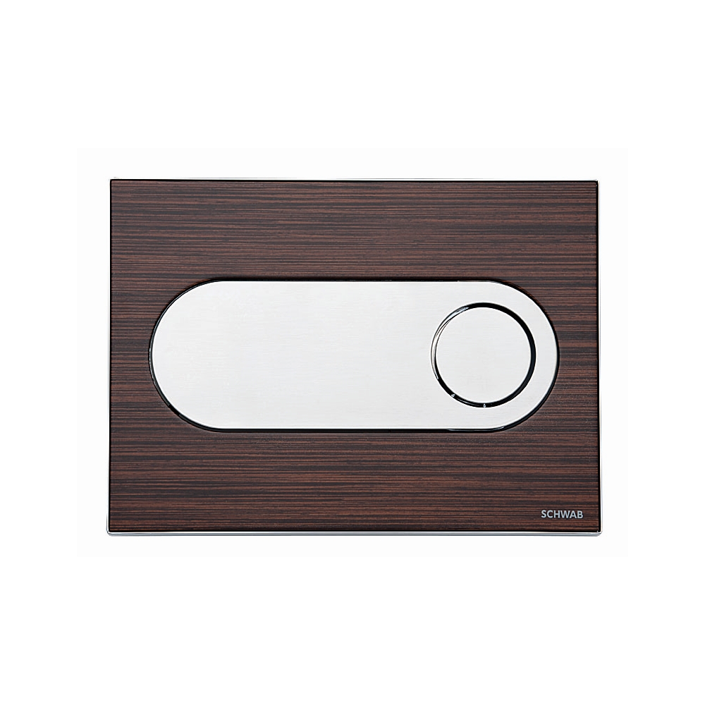 Schwab Circle przycisk spłukujący do WC tworzywo wenge/metal 256721