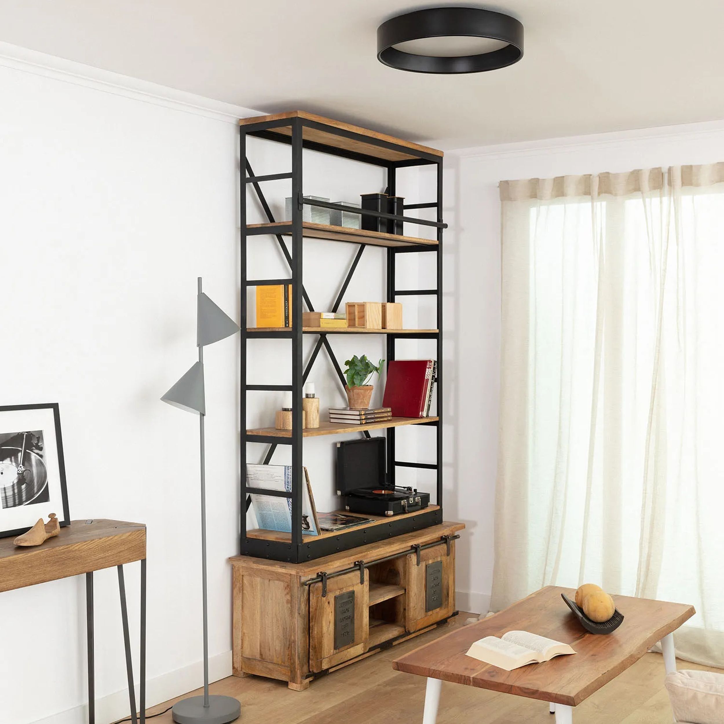 Abruzzo Nero plafon 1x21W LED czarny ABR-PLON-20W-CCT