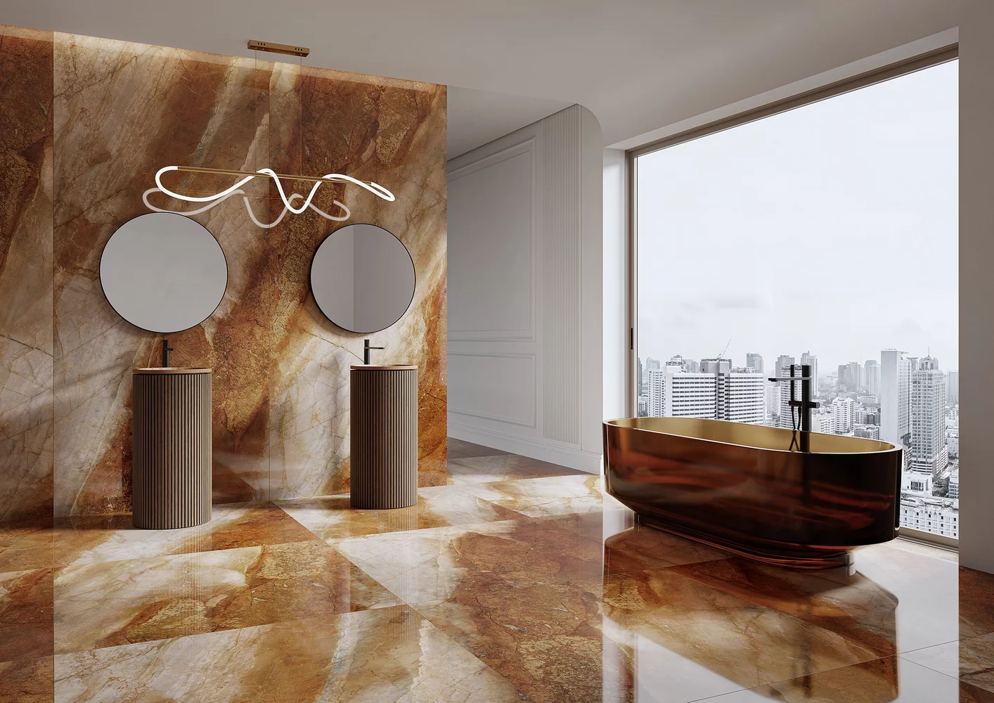 Paradyż Abstract płytka ścienno-podłogowa 119,8x59,8 cm Rust