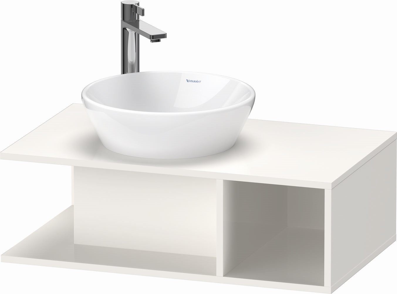 Duravit D-Neo Compact szafka 80 cm podumywalkowa wisząca biały wysoki połysk DE491802222