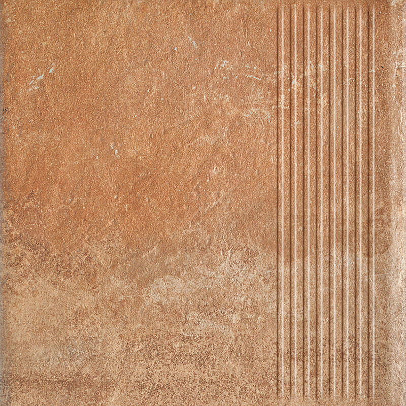 Paradyż Scandiano stopnica 30x30 cm prosta STR rosso czerwony mat