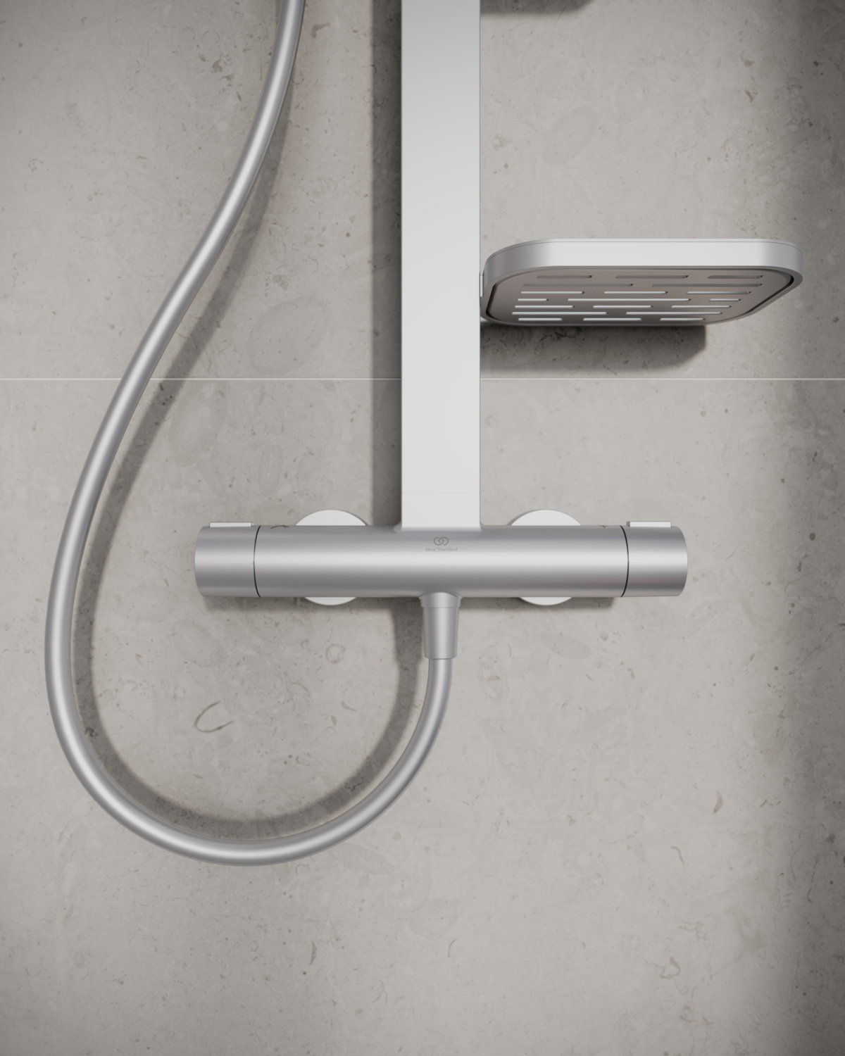 Ideal Standard Alu+ zestaw prysznicowy ścienny termostatyczny z deszczownicą chrom BD583SI - Wysyłka w 24h