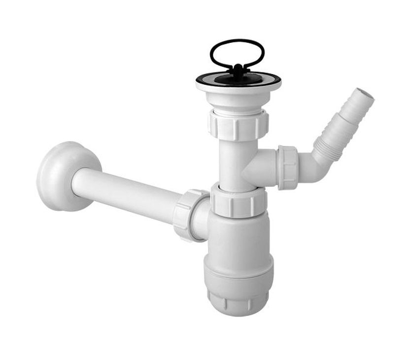 McAlpine syfon do umywalki butelkowy biały HC1LWM