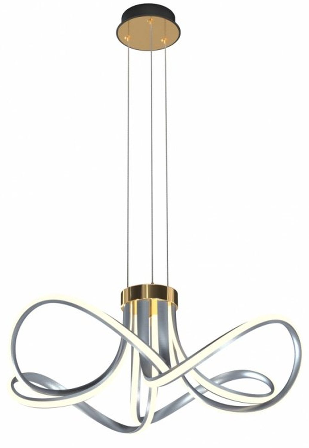 Zuma Line Abro lampa wisząca 1x45W czarny/złoty/szary MD5520-4-3BGBDT