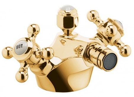 Kludi 1926 bateria bidetowa stojąca pozłacana 512114520