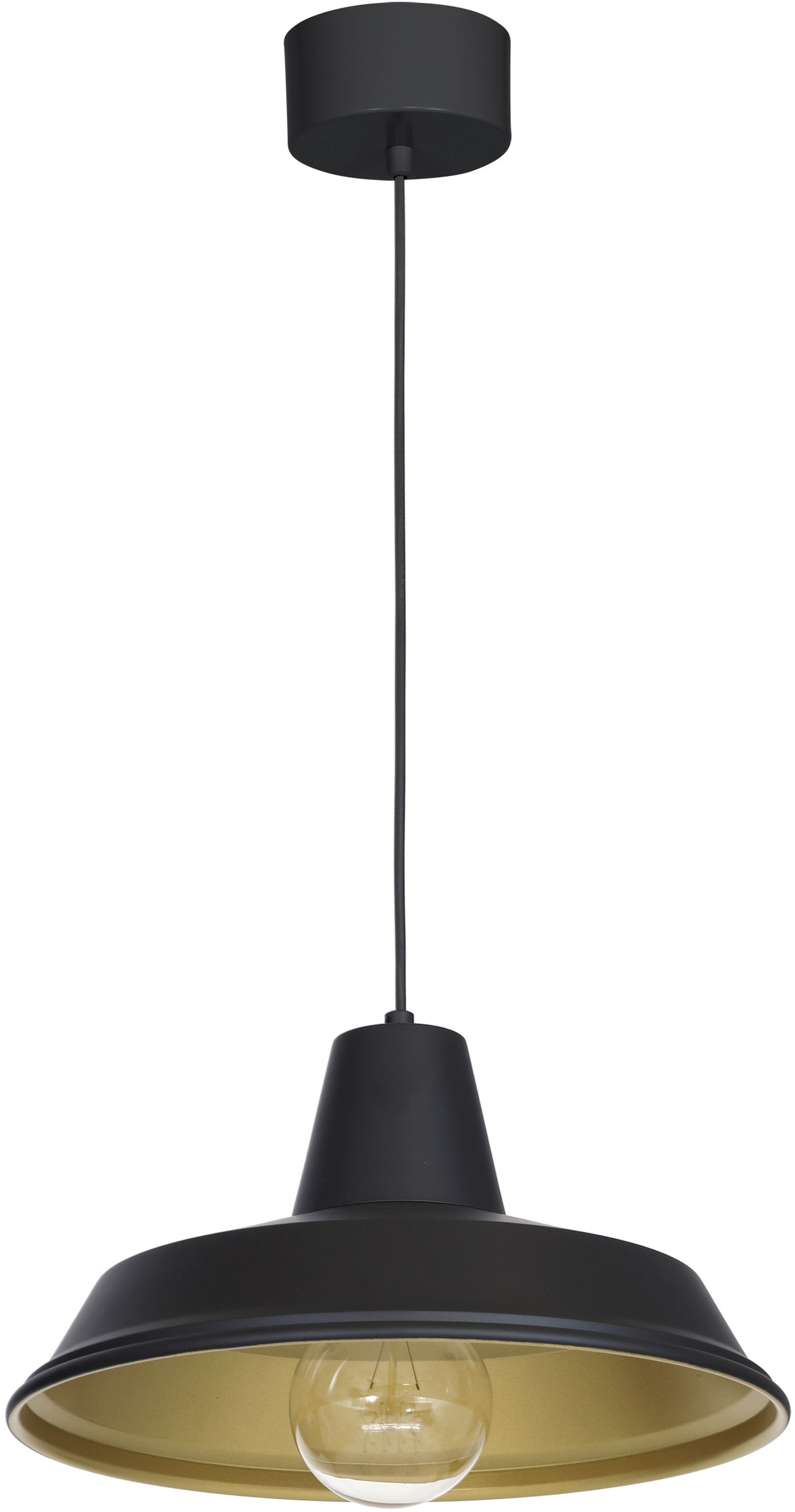 Luminex Class lampa wisząca 1x60W czarny/złoty 4032