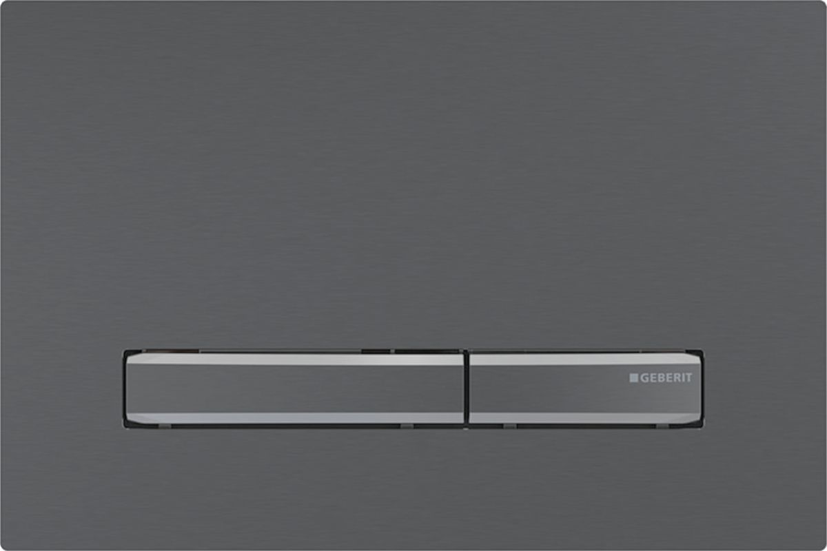 Geberit Sigma50 przycisk spłukujący przedni czarny chrom szczotkowany 115.671.QD.2