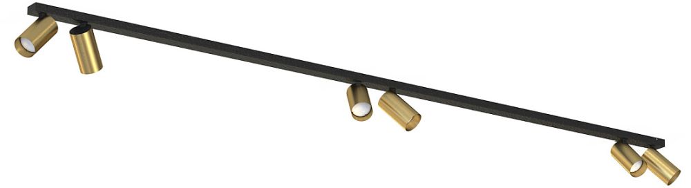 Nowodvorski Lighting Mono VI lampa podsufitowa 6x10W mosiądz/czarny 7785