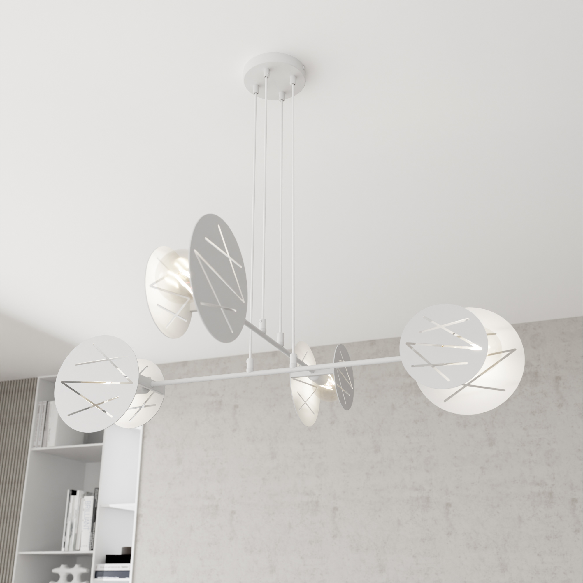 Emibig Xotic lampa wisząca 4x15 W biała 1412/4