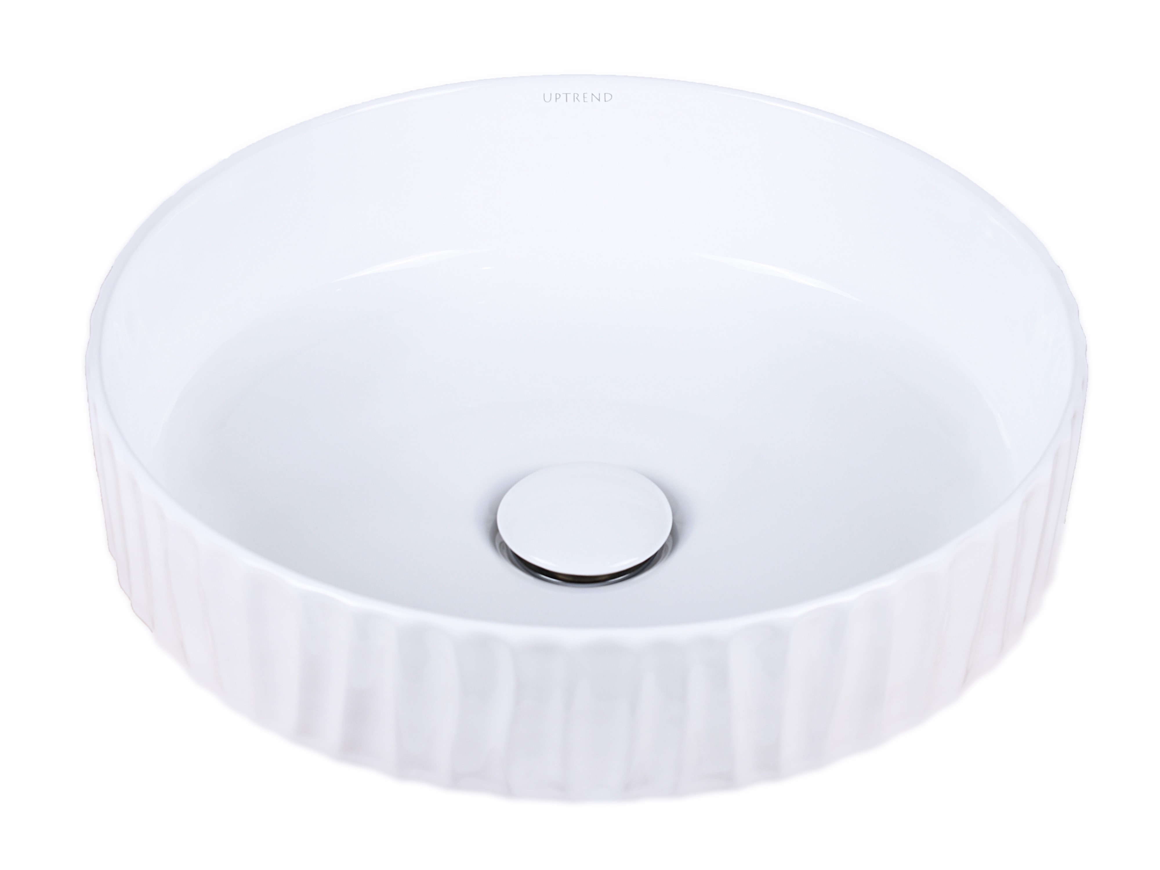 Uptrend Mars umywalka 40x40 cm okrągła nablatowa biała UP4040-2